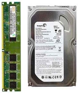 RAM memory and SSD storage 